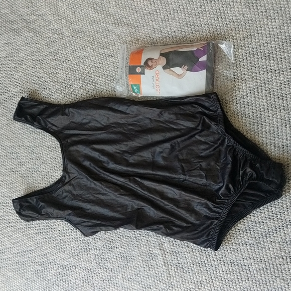 Other Shiny Black Leotard With Snaps Costume Poshmark